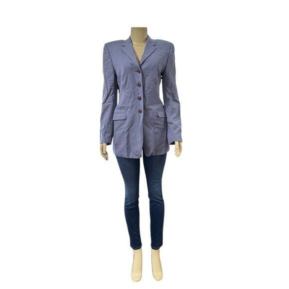 Piazza Sempione Womens Wool Blend Blazer Jacket Size IT 44 Quiet Luxury 80s - Picture 2 of 16